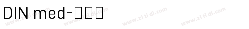 DIN med字体转换